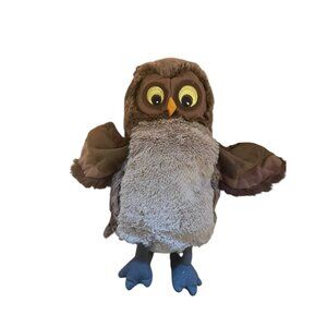 Ikea Brown Owl Plush Hand Puppet Vandring Uggla Pretend Play Show Toy 10"